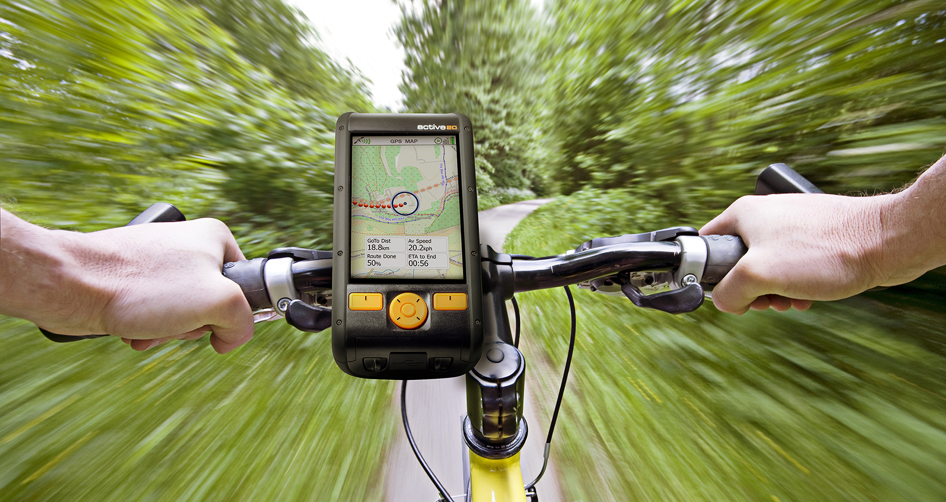 Satmap Active 20 GPS on a bike