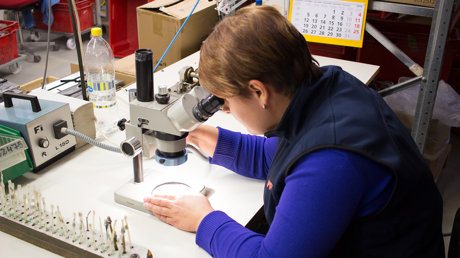 Primus Factory, Tartu - microscope on production line