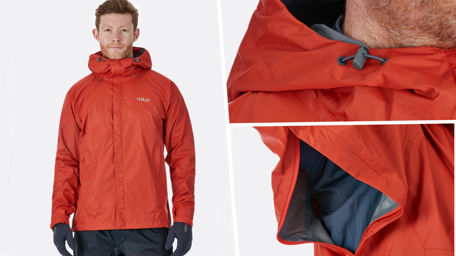 Women's Waterproof Hiking Jacket - MH 500 Red