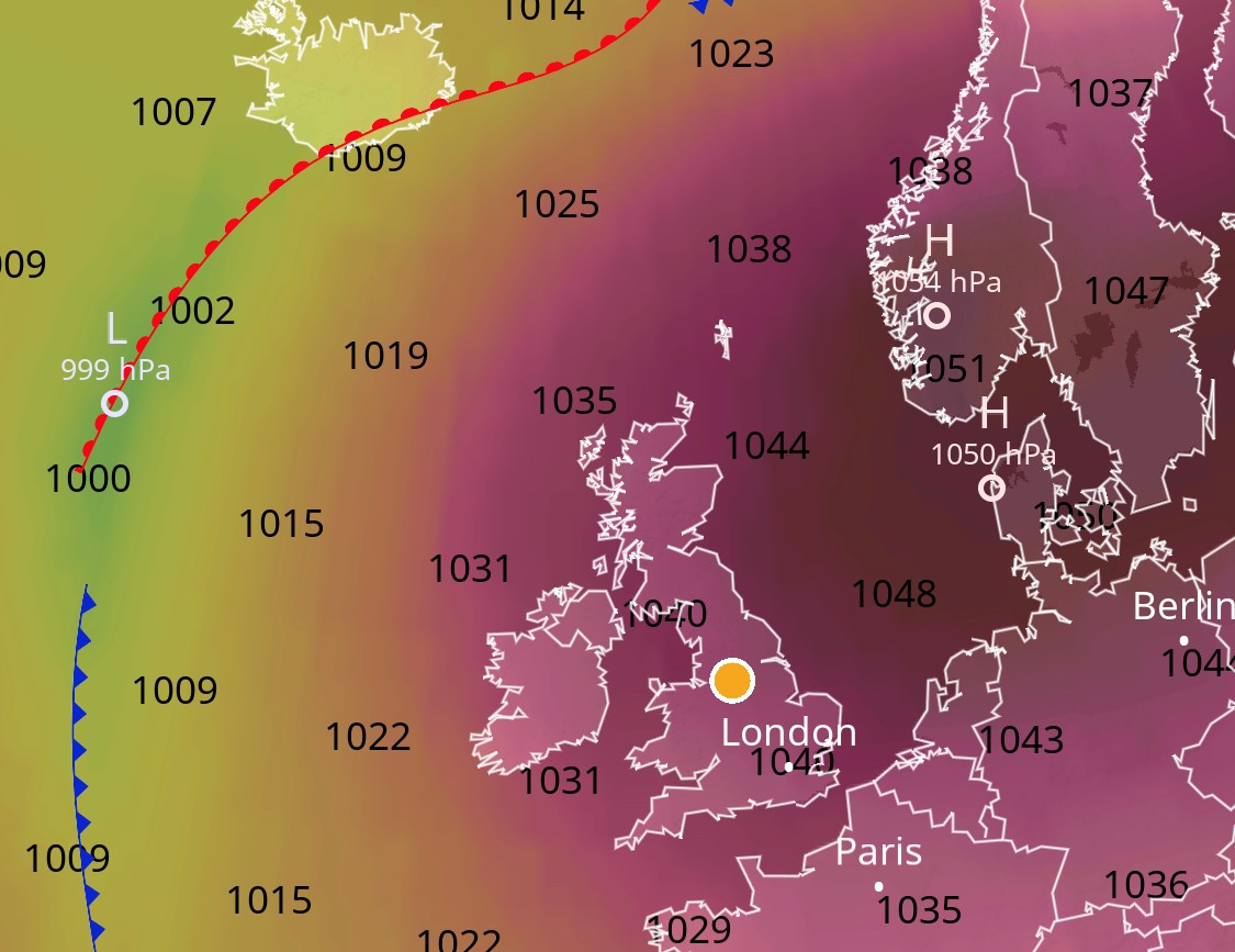 Pressure Chart from ventusky