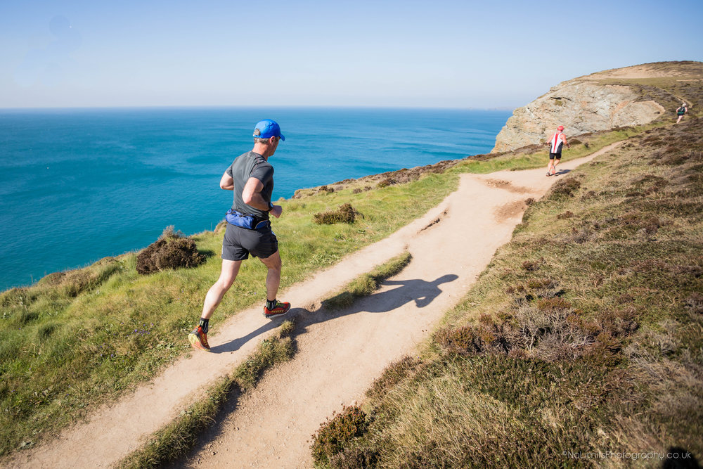 trail running in cornwall coast