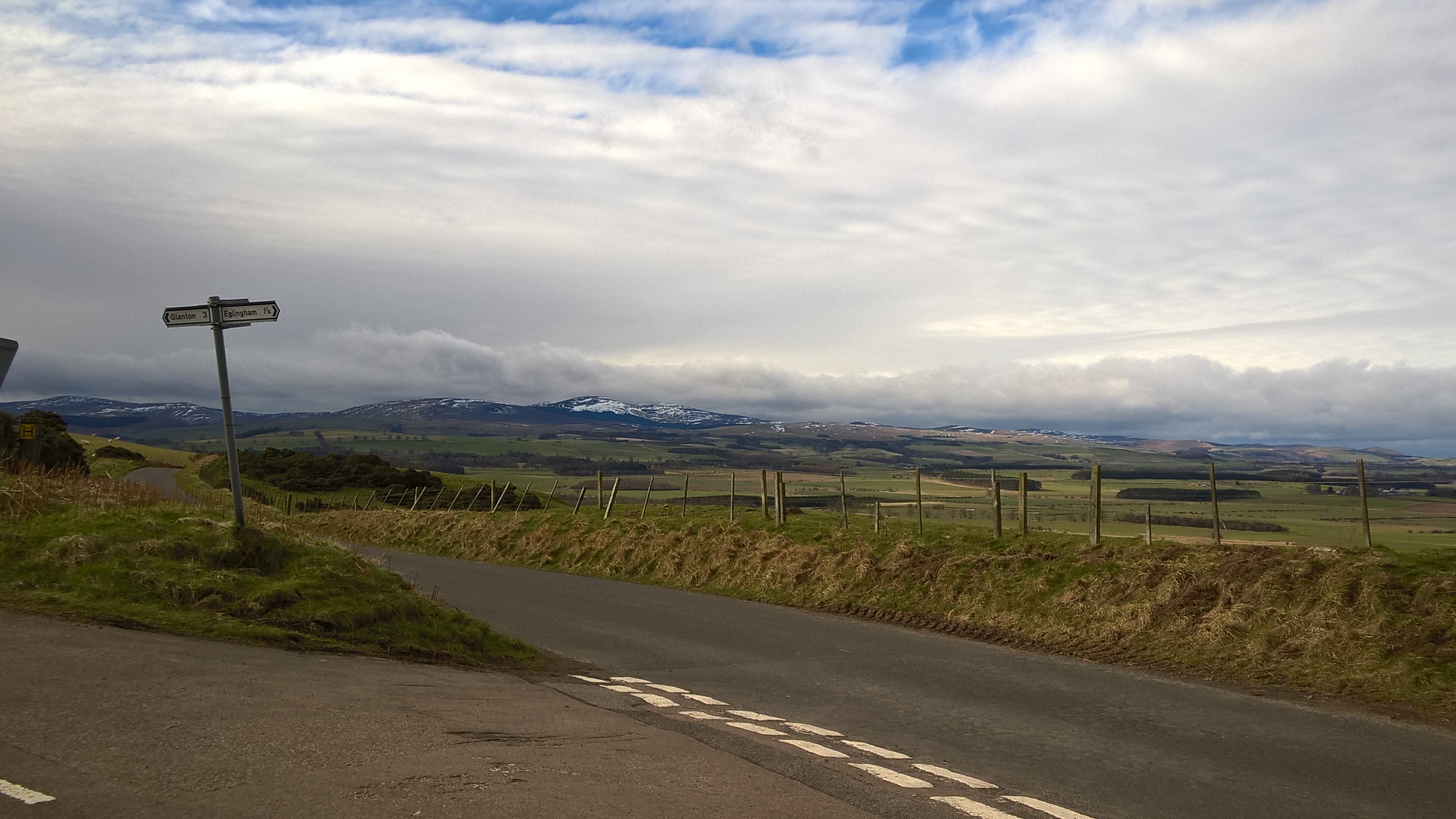 long distance cycling Around the Cheviots nr Eglingham