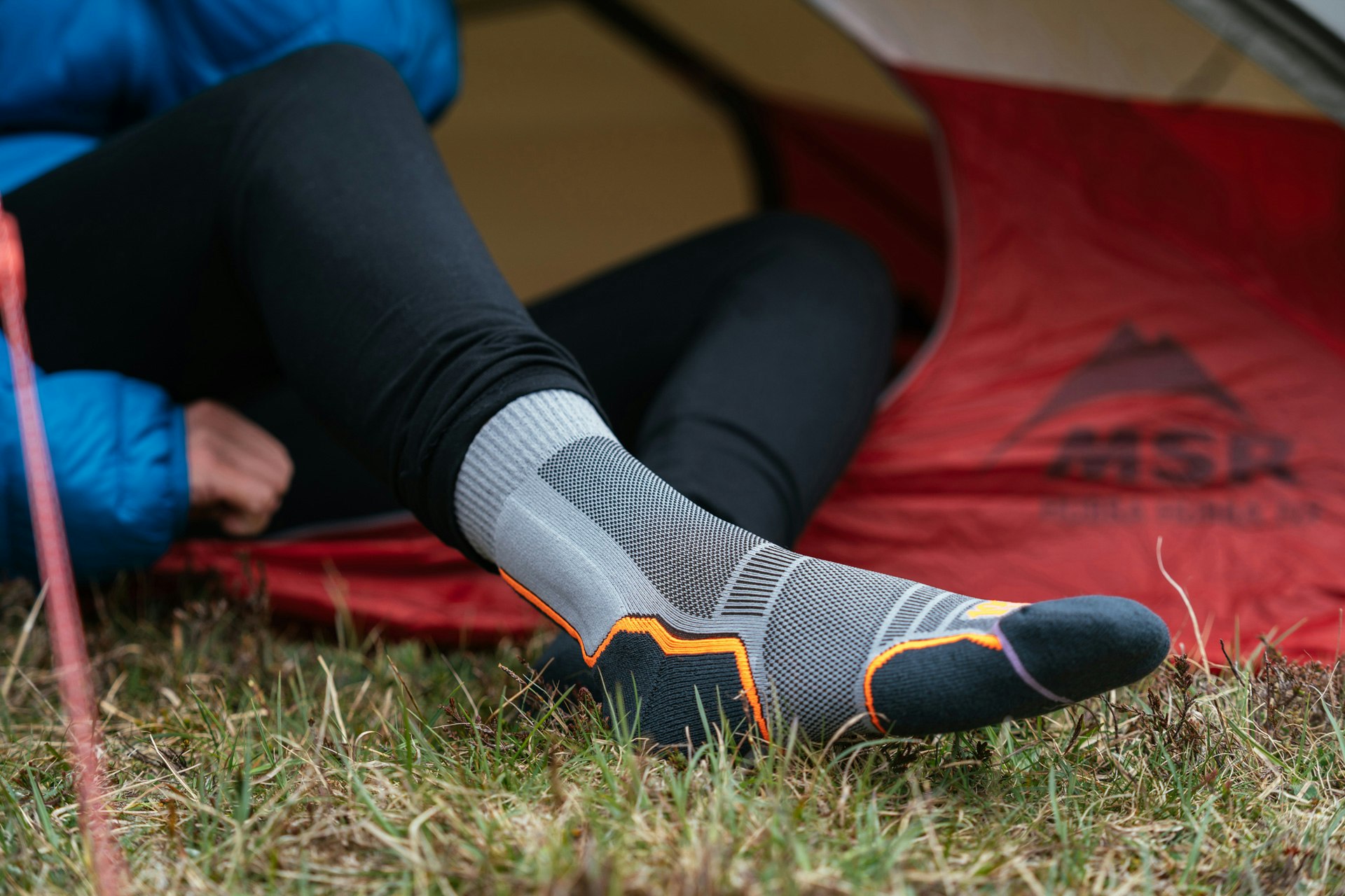 best running socks: example of padding