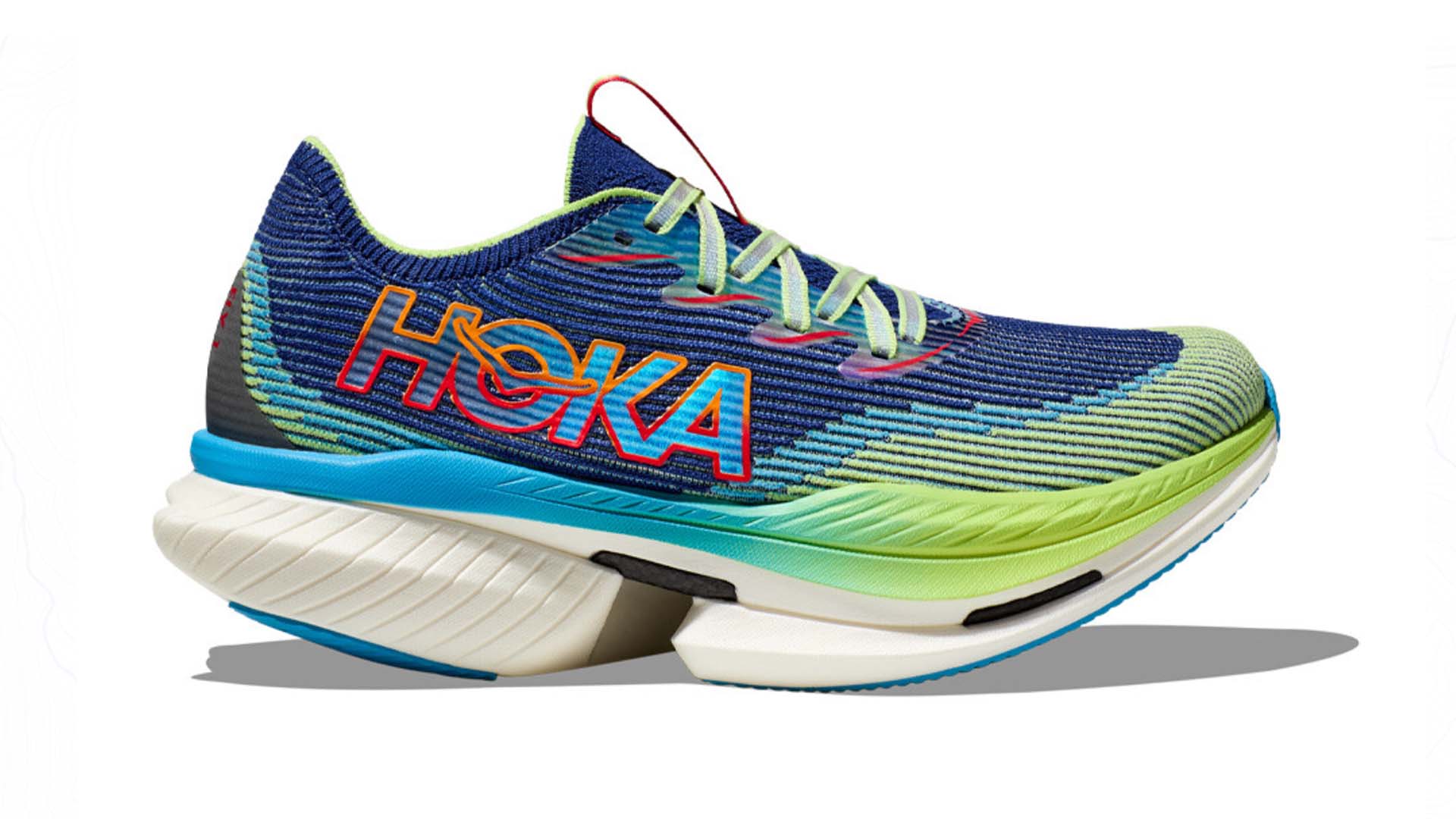 the green and blue hoka cielo x1