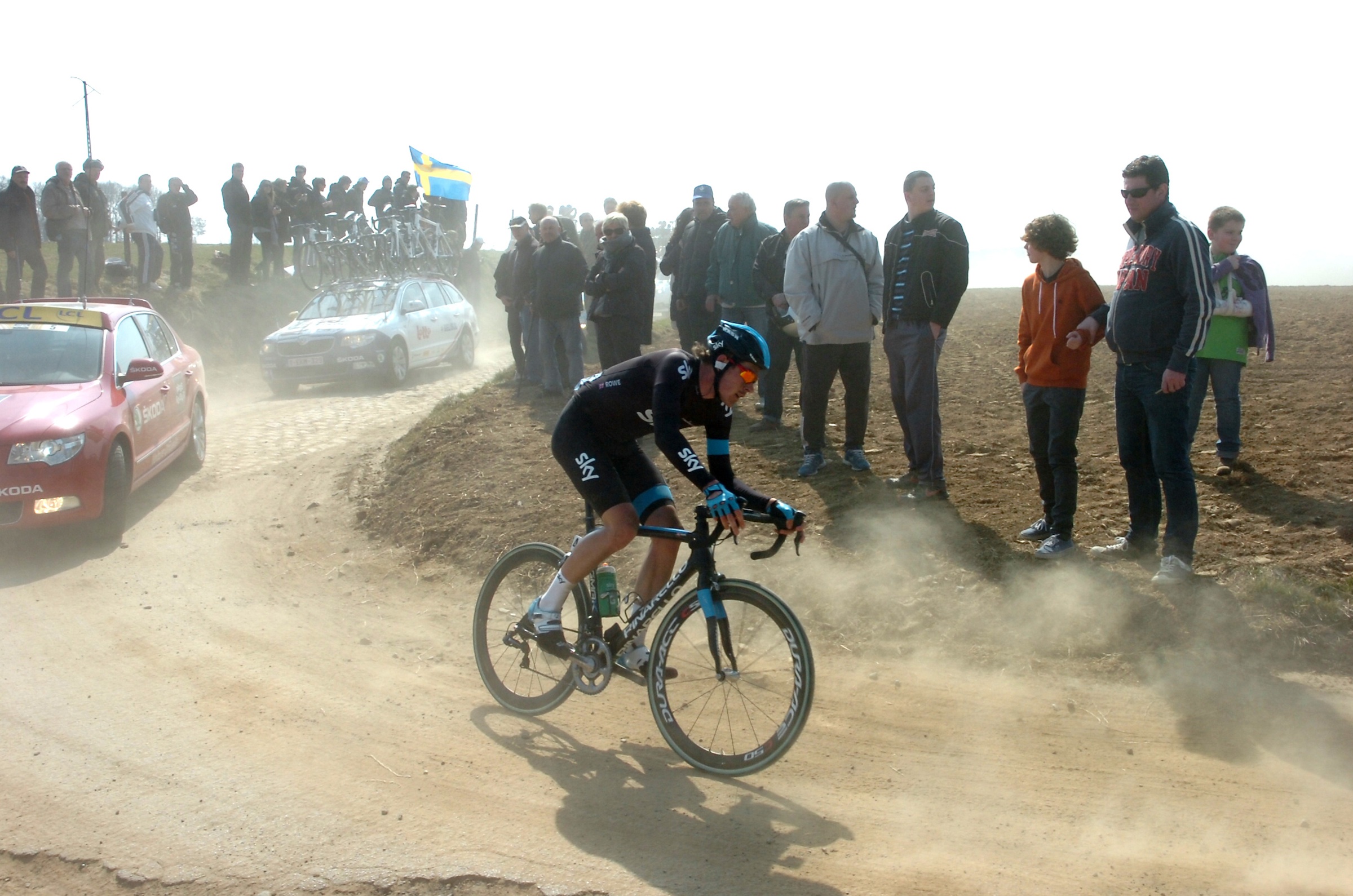 Luke Rowe, Paris-Roubaix 2013, Troisvilles a Inchy, pic: ©Stefano Sirotti