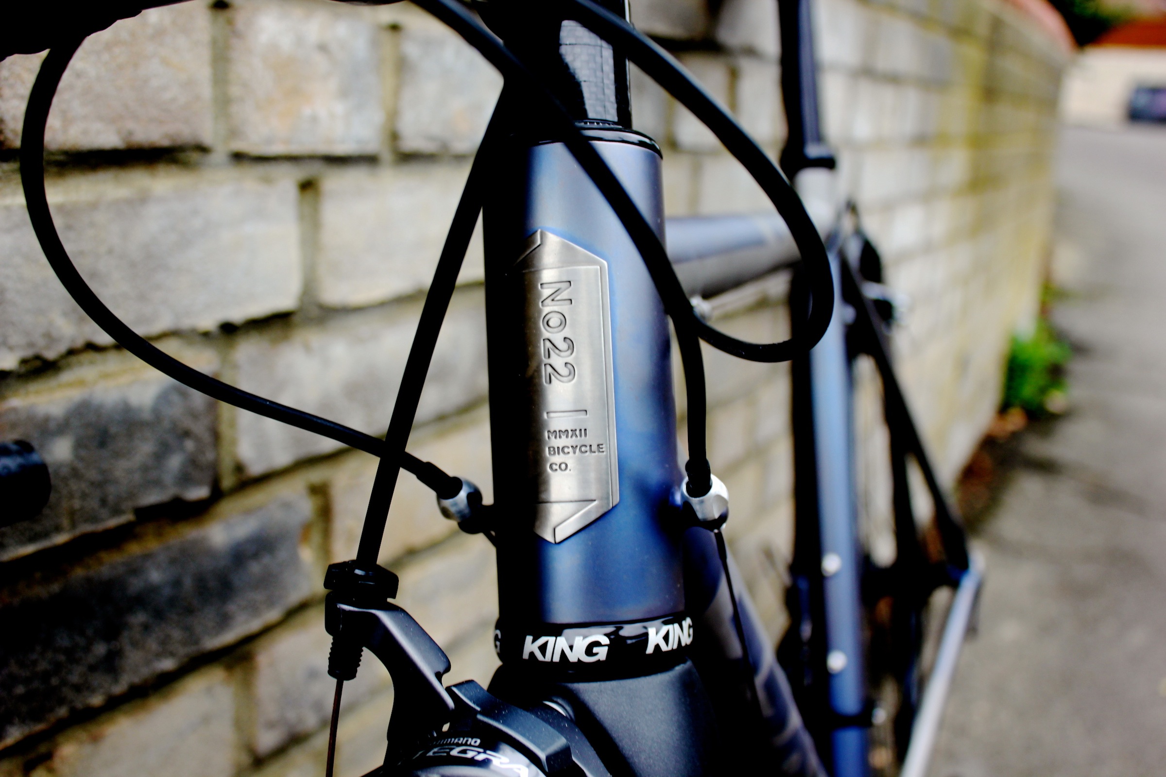 No.22 Bicycle Company, Great Divide, head badge, pic: Peter Lovell, ©Factory Media