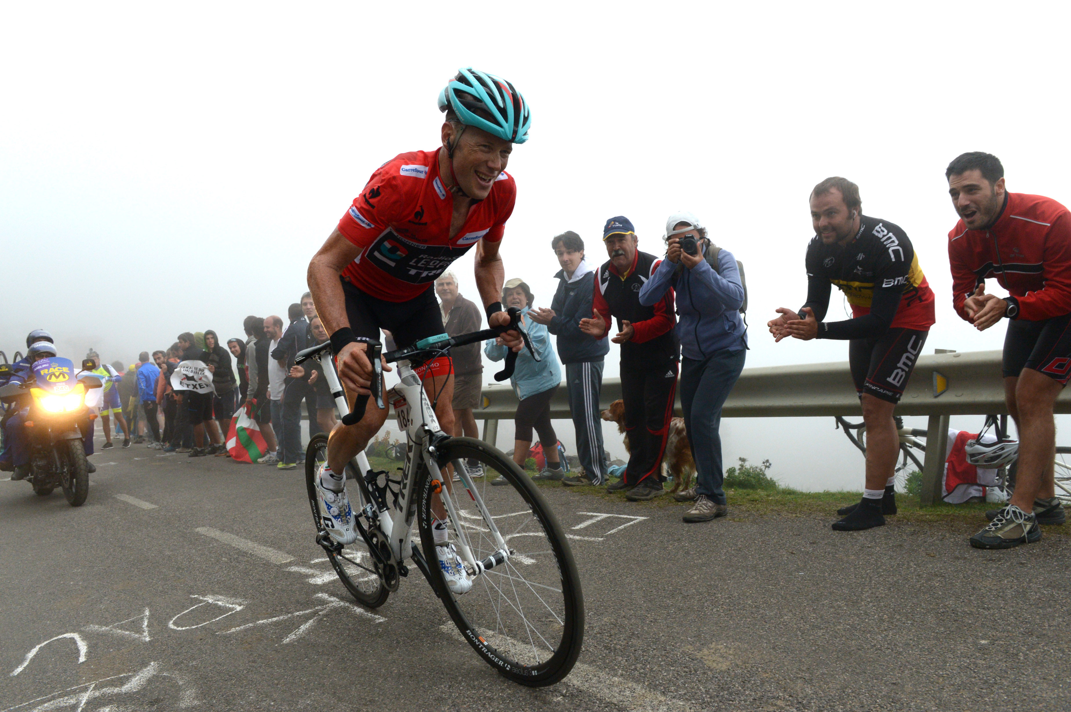 Christopher Horner, Radioshack Leopard, red jersey, Algiru, Vuelta a Espana, 2013, pic: Sirotti