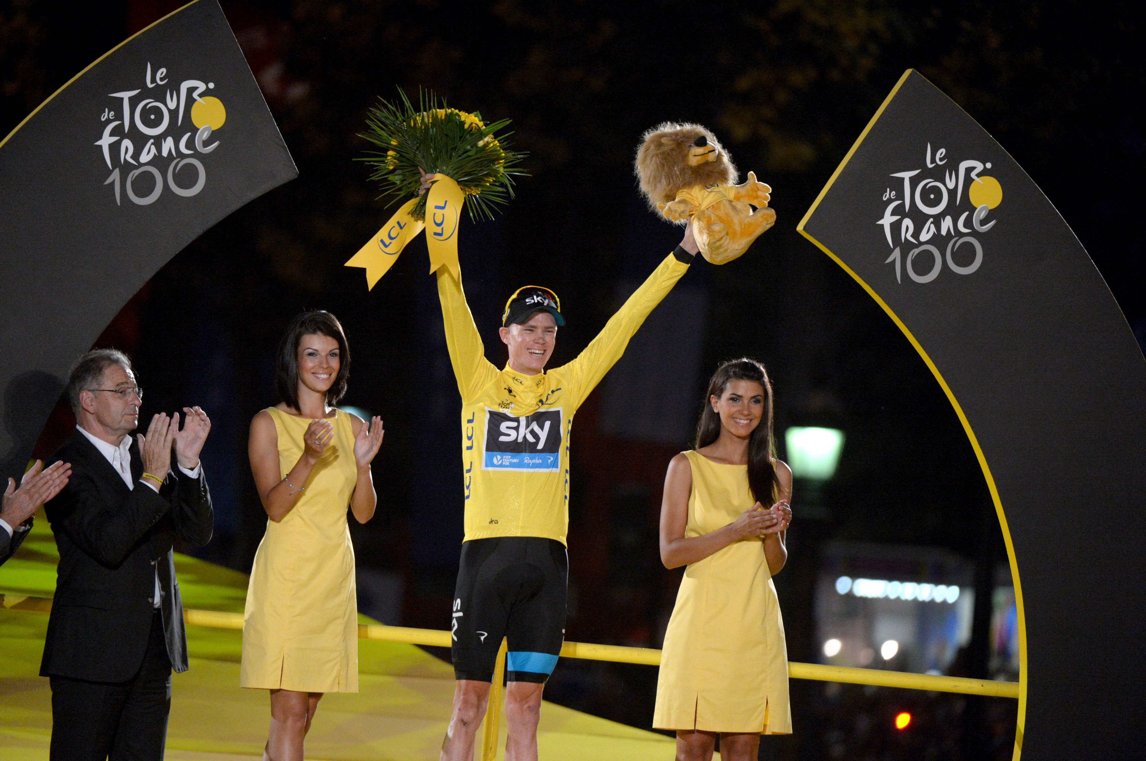 Chris Froome, Tour de France 2013, stage 21, Paris, podium, pic: ©Sirotti