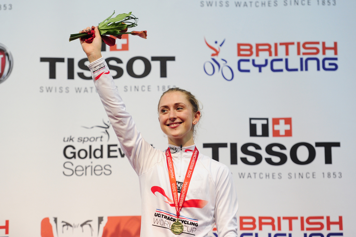 UCI Track Cycling World Cup Manchester - Day 3, Laura Trott, omnium, podium, Manchester, Great Britain (pic: Alex Broadways/SWpix.com)