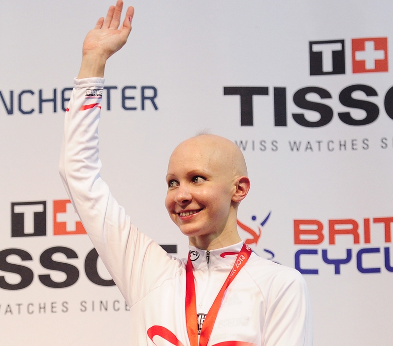 Jo Rowsell, Track World Cup, 2013/14, UCI, Manchester, Individual Pursuit, podium., medal