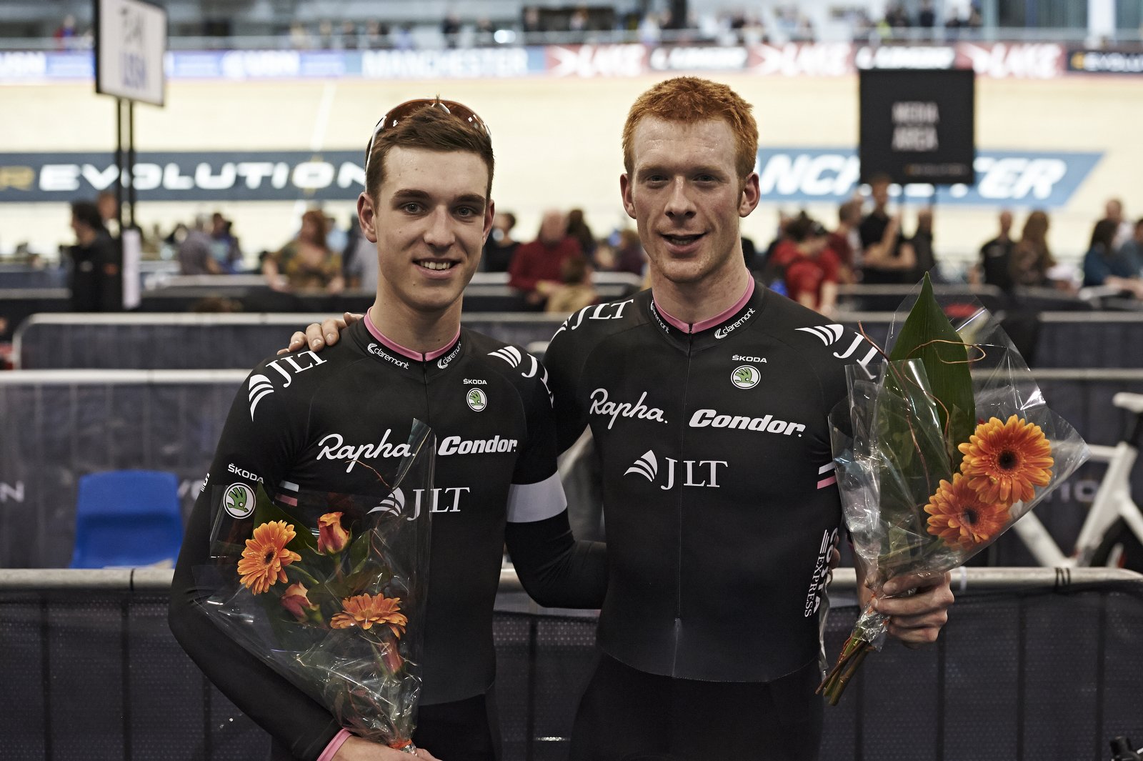 Ollie Wood, Ed Clancy, Rapha Condor JLT, Madison, World Record, pic: Revolution Series/Luke Webber