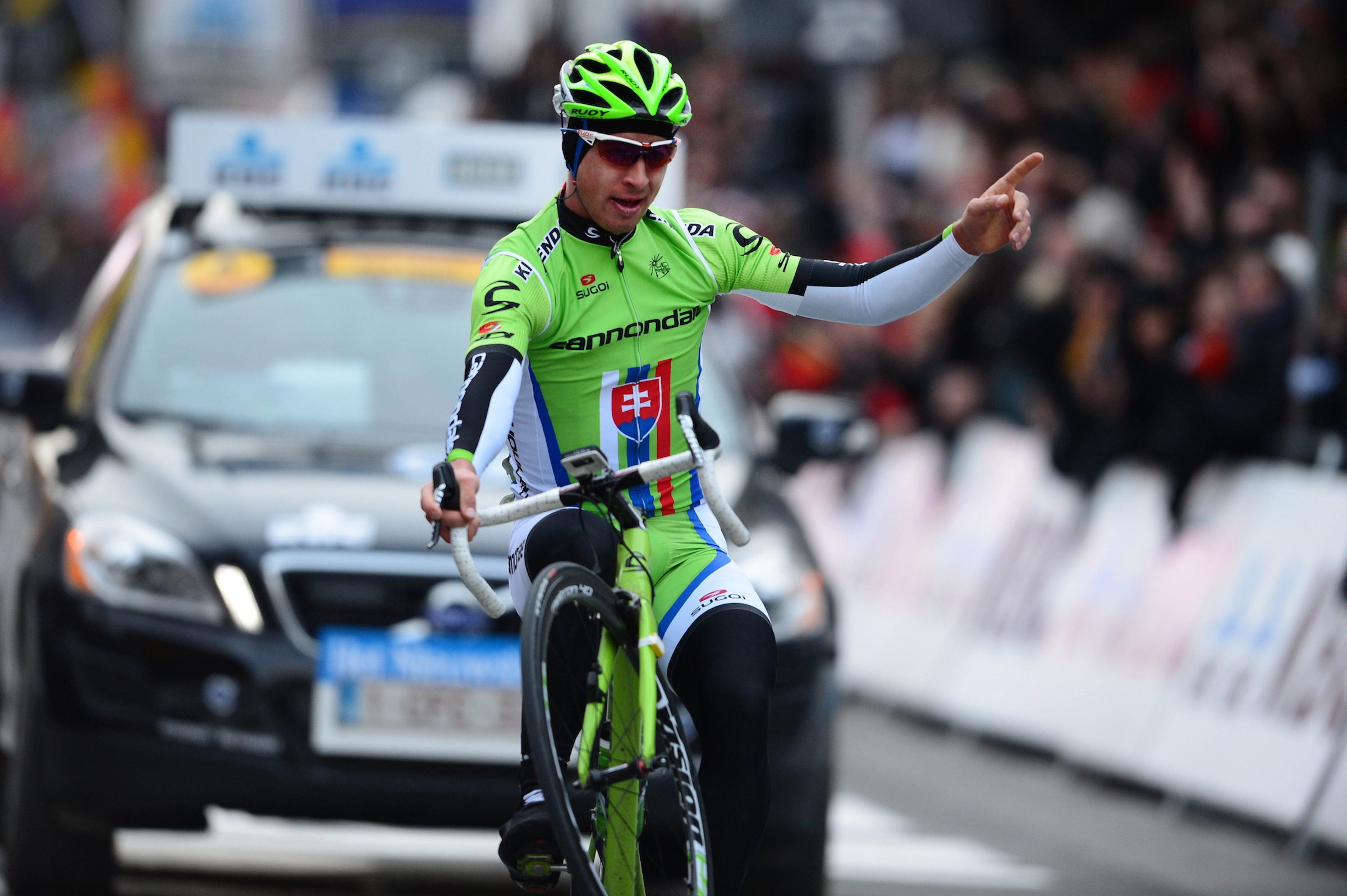 Peter Sagan, Gent-Wevelgem 2013, wheelie, pic: ©Sirotti