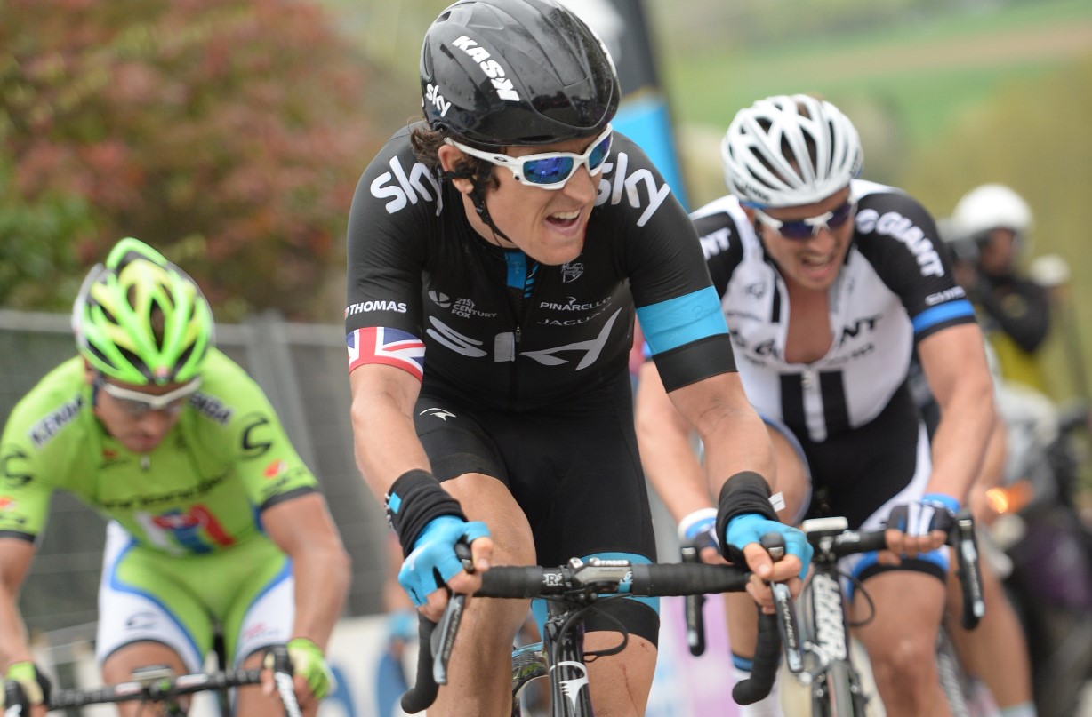 Geraint Thomas, Team Sky, Tour of Flanders. 2014, pic: Sirotti