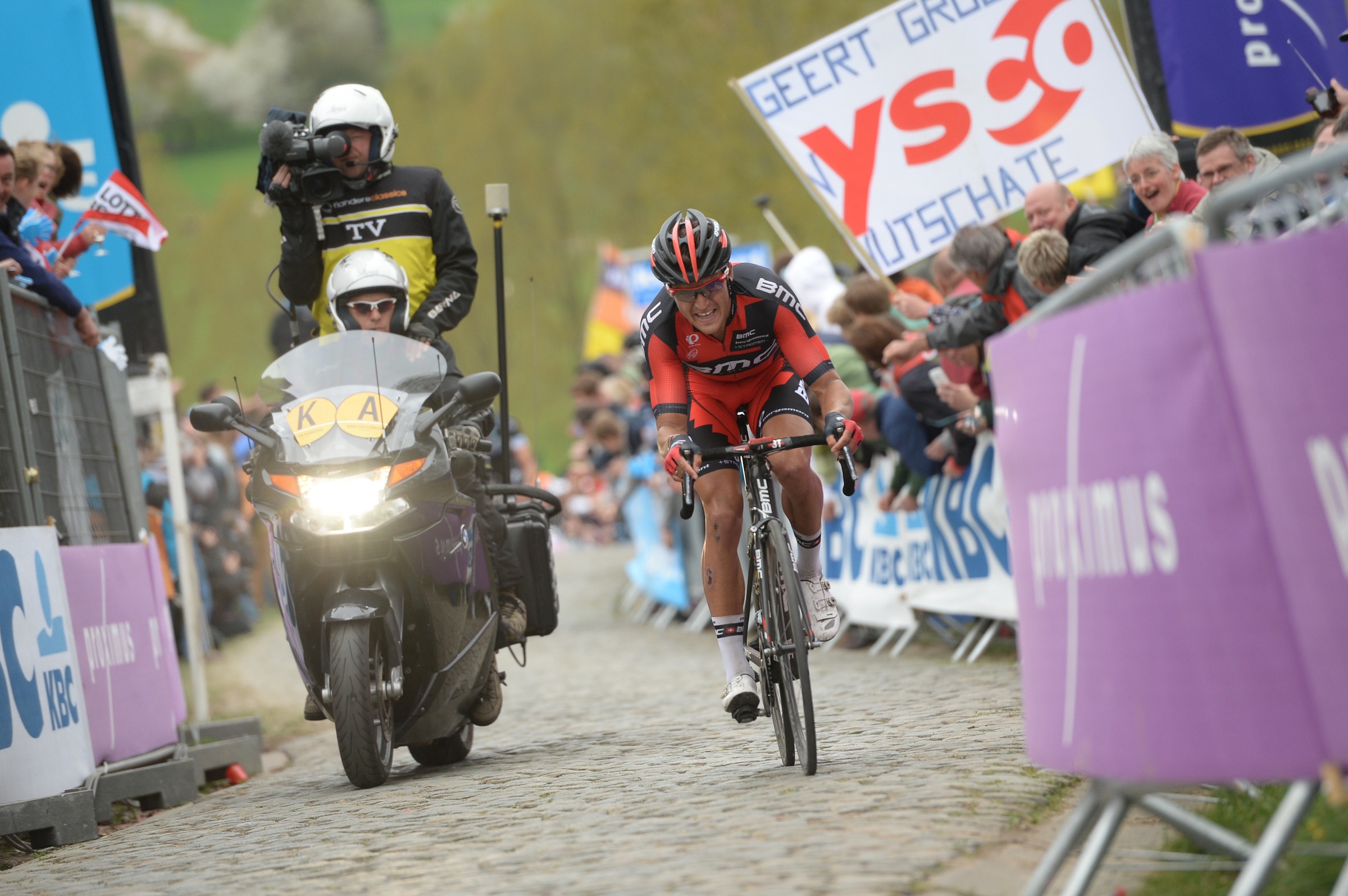 Greg Van Avermaet, Tour of Flanders 2014, Kwaremont, pic: ©Sirotti