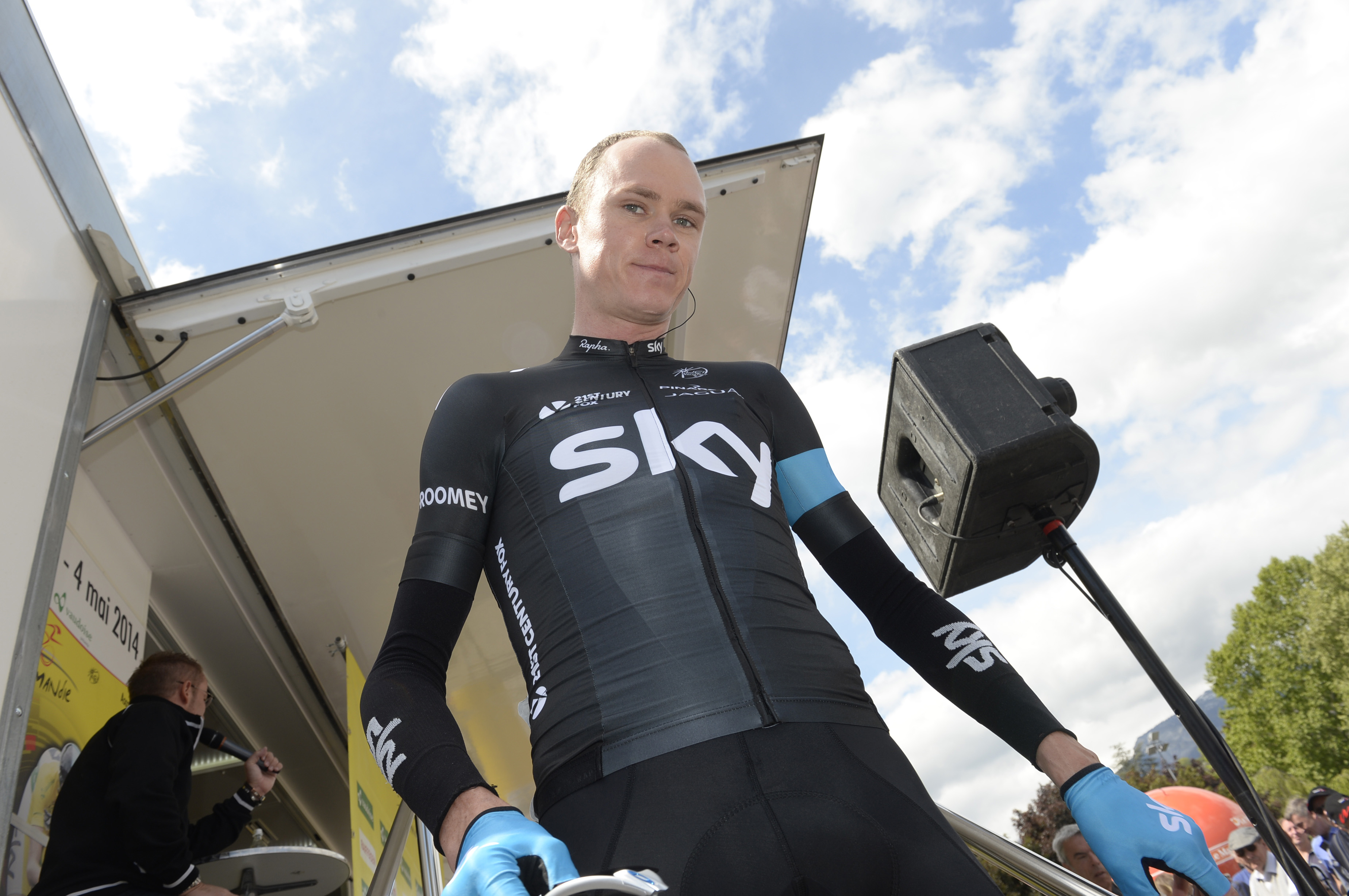 Chris Froome, Team Sky, Tour de Romandie, 2014, stage two, pic: Sirotti