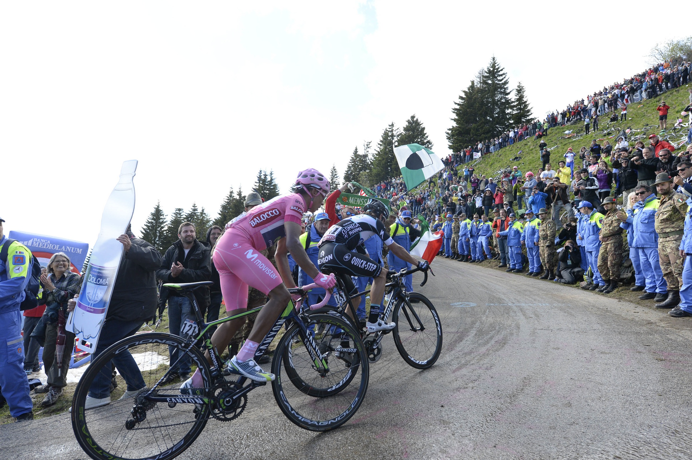 Nairo Quintana and Rigoberto Uran, Giro d'Italia 2014, stage 20, Zoncolan, pic: ©Sirotti