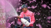 Nairo Quintana, podium, pink jersey, Movistar, Giro d