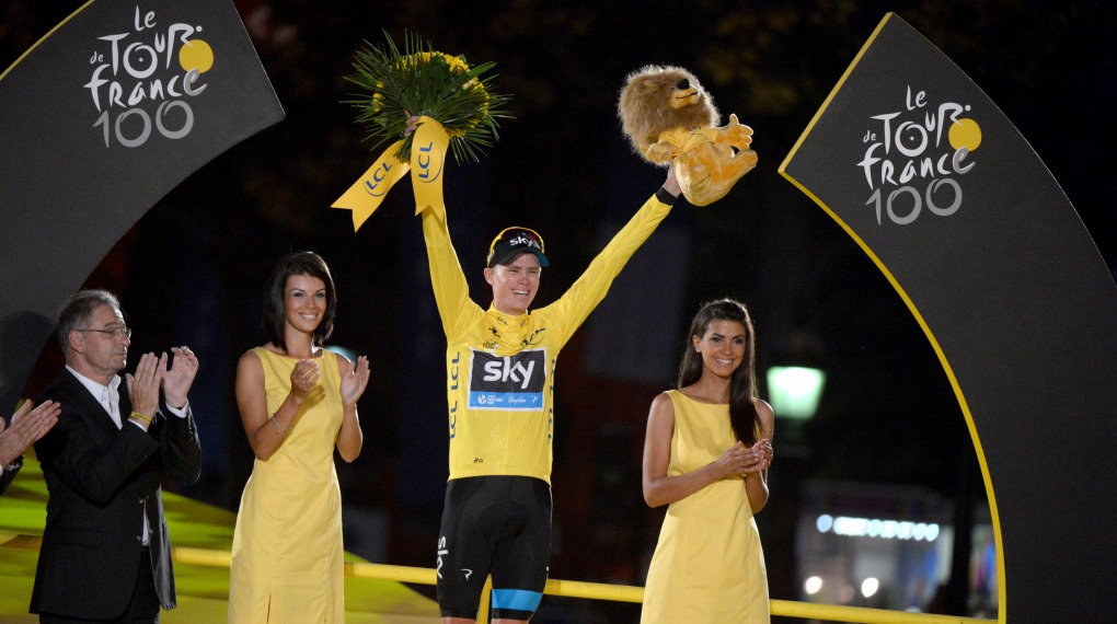 Chris Froome, yellow jersey, 2013, Tour de France, carousel, pic: SIrotti