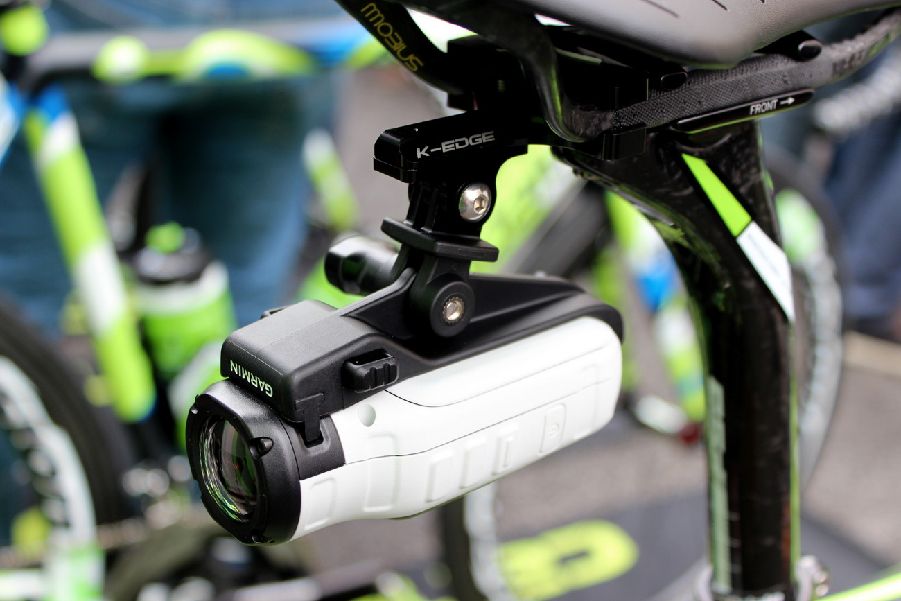 Tour de France 2014, Grand Depart, Elia Viviani, Garmin Virb camera (Pic: Colin Henrys/Factory Media)