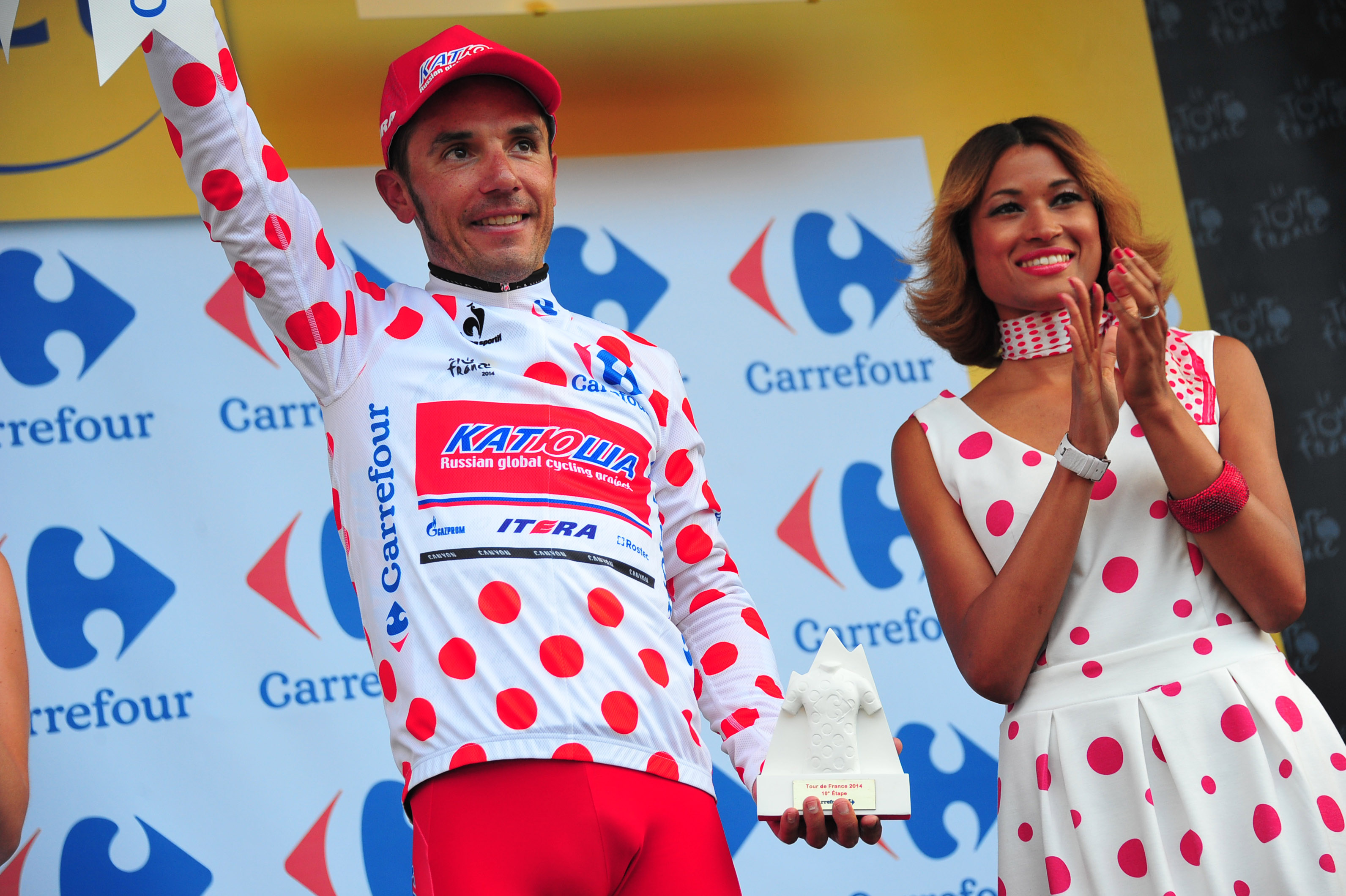 Joaquim Rodriguez, Katusha, polka dot jersey, Tour de France, 2014, stage ten, pic: Sirotti