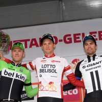 Lars Boom, Belkin, Tim Wellens, Lotto-Belisol, Tom Dumoulin, Giant-Shimano, podium, Eneco Tour, 2014, stage seven, pic: Sirotti