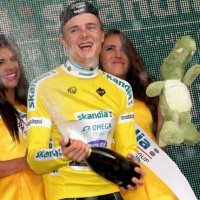 Petr Vakoc, yellow jersey, Tour of Poland, stage three, 2014, pic: Sirotti