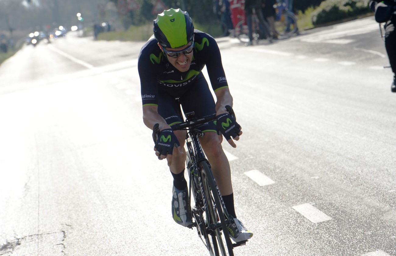 Alex Dowsett, aero, Movistar, 2014, pic: Sirotti