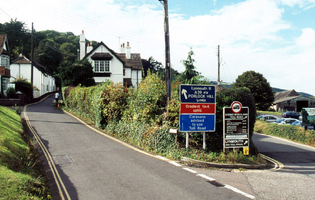 Porlock Hill, Somerset (Pic: Stephen McKay, via Creative Commons)