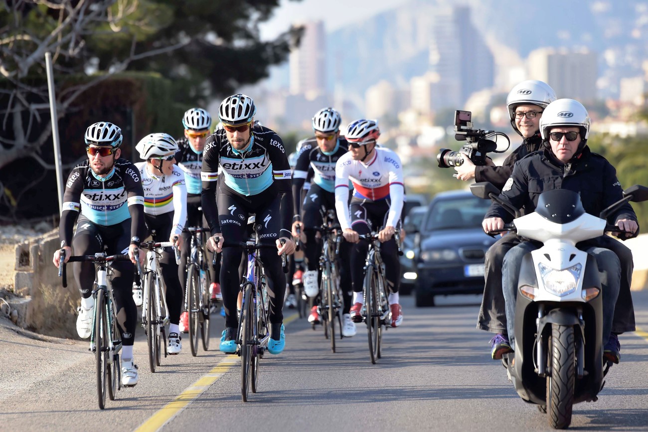 Calpe, Etixx-QuickStep, group ride, club run, training, Mark Cavendish, pic: Tim de Waele/EQS