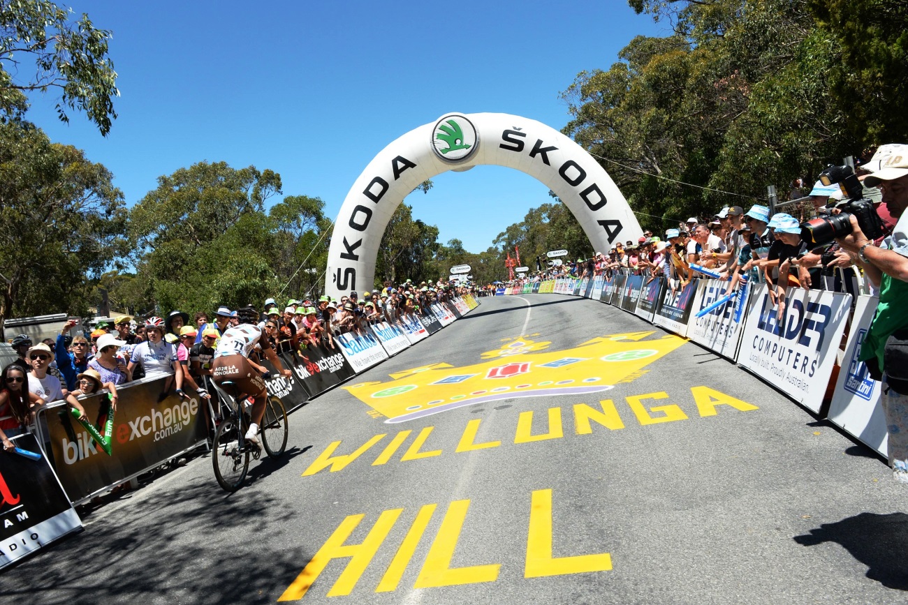 Old Willunga Hill, Tour Down Under, climb, 2014, pic: Sirotti