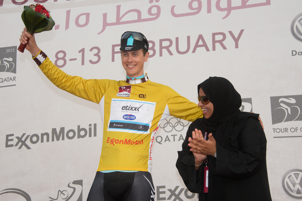 Niki Terpstra, Tour of Qatar, 2015, pic: Bruno Bade/ASO