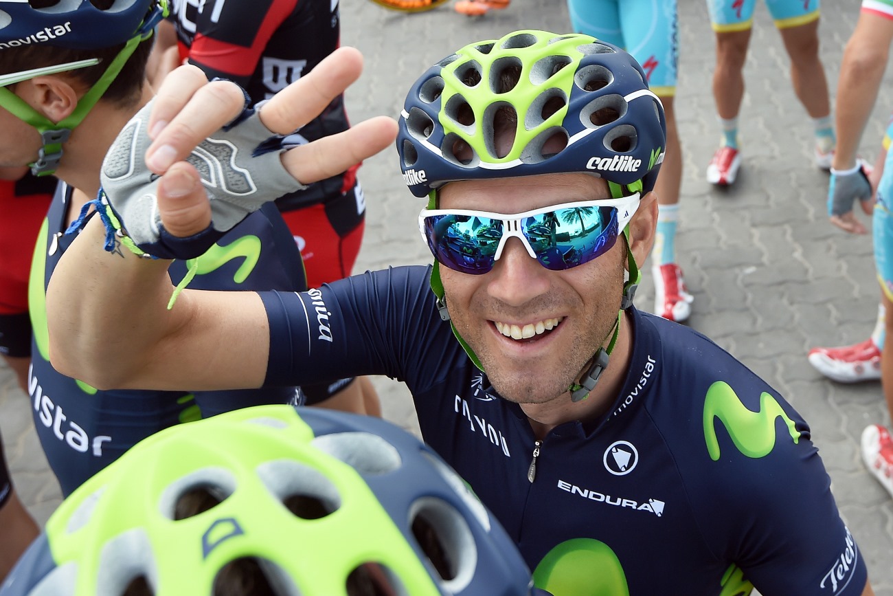 Alejandro Valverde, Movistar, Dubai Tour, 2015, pic: Claudio Peri/ANSA