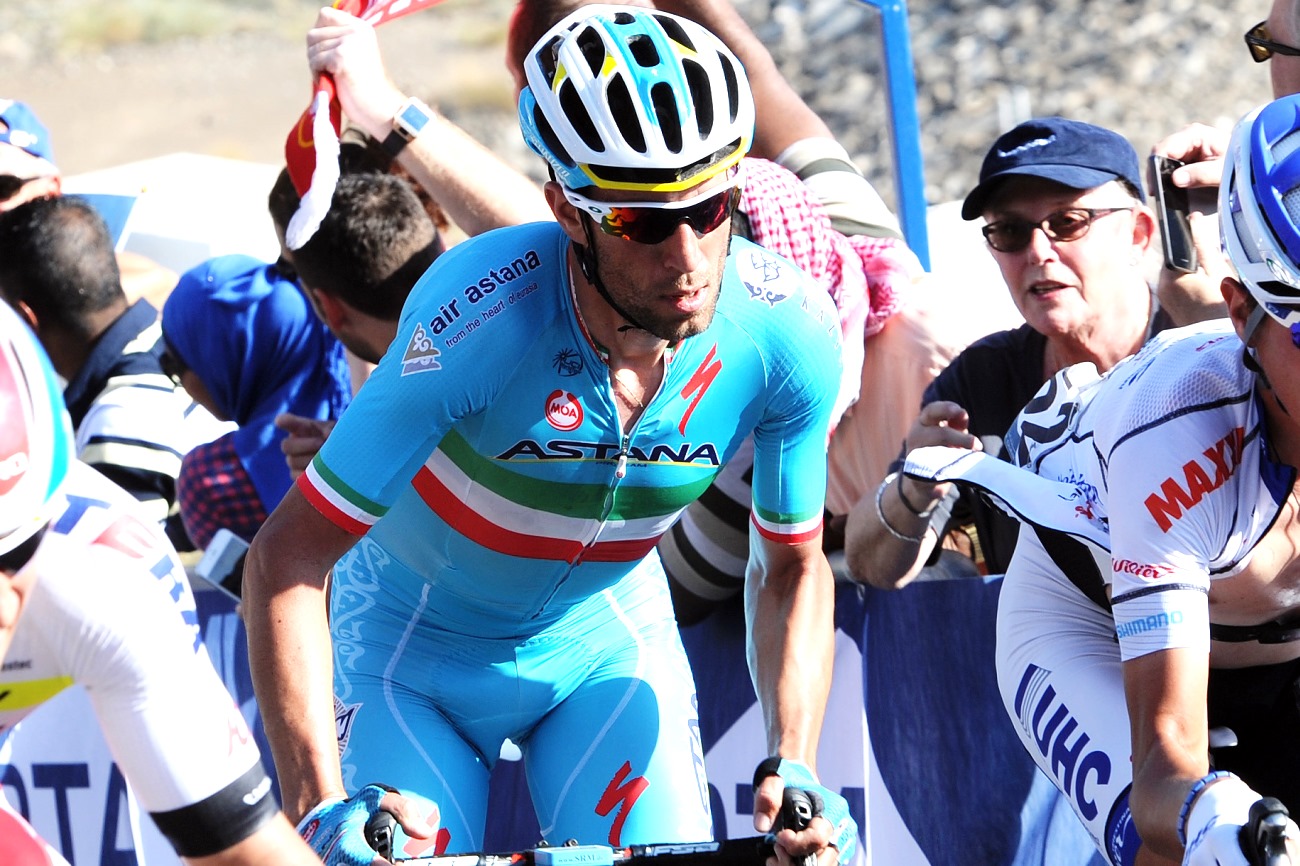 Vincenzo Nibali, Astana, 2015, climbing, Dubai Tour, pic: Claudio Peri/ANSA