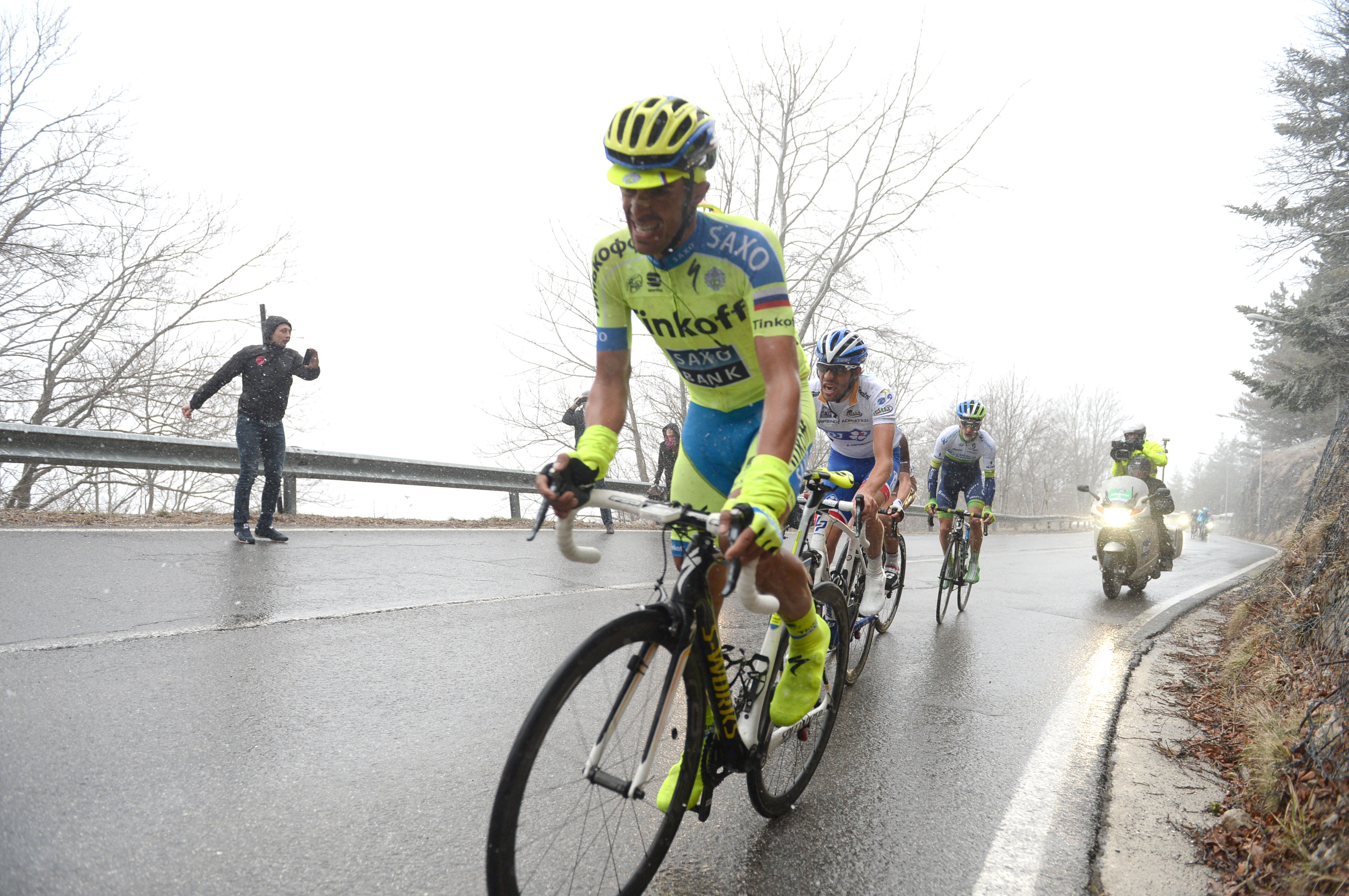 Alberto Contador, Terminillo, climb, Tirreno-Adriatico, 2015, pic: SIrotti