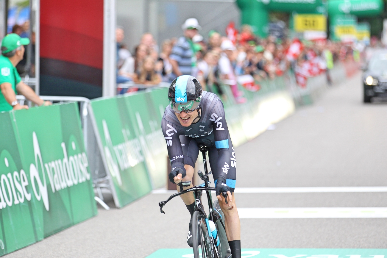 Geraint Thomas, Team Sky, time trial, Tour de Suisse, FTP, pic: Sirotti