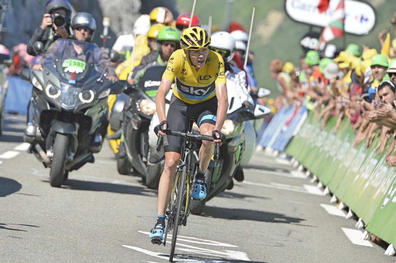 Chris Froome, Team Sky, Tour de France, 2015, yellow jersey, pic - Sirotti