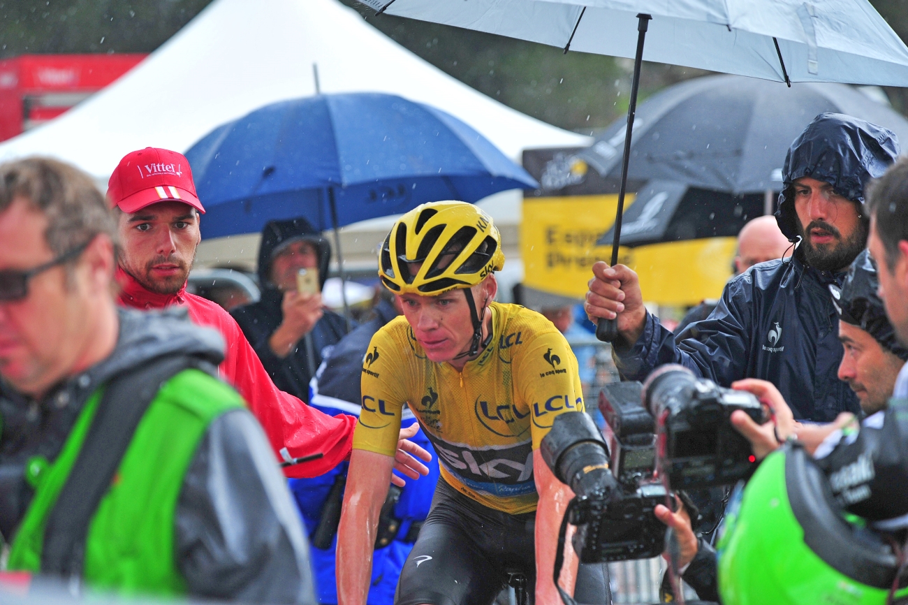 Chris Froome, rain, Tour de France, stage 12, pic - Sirotti