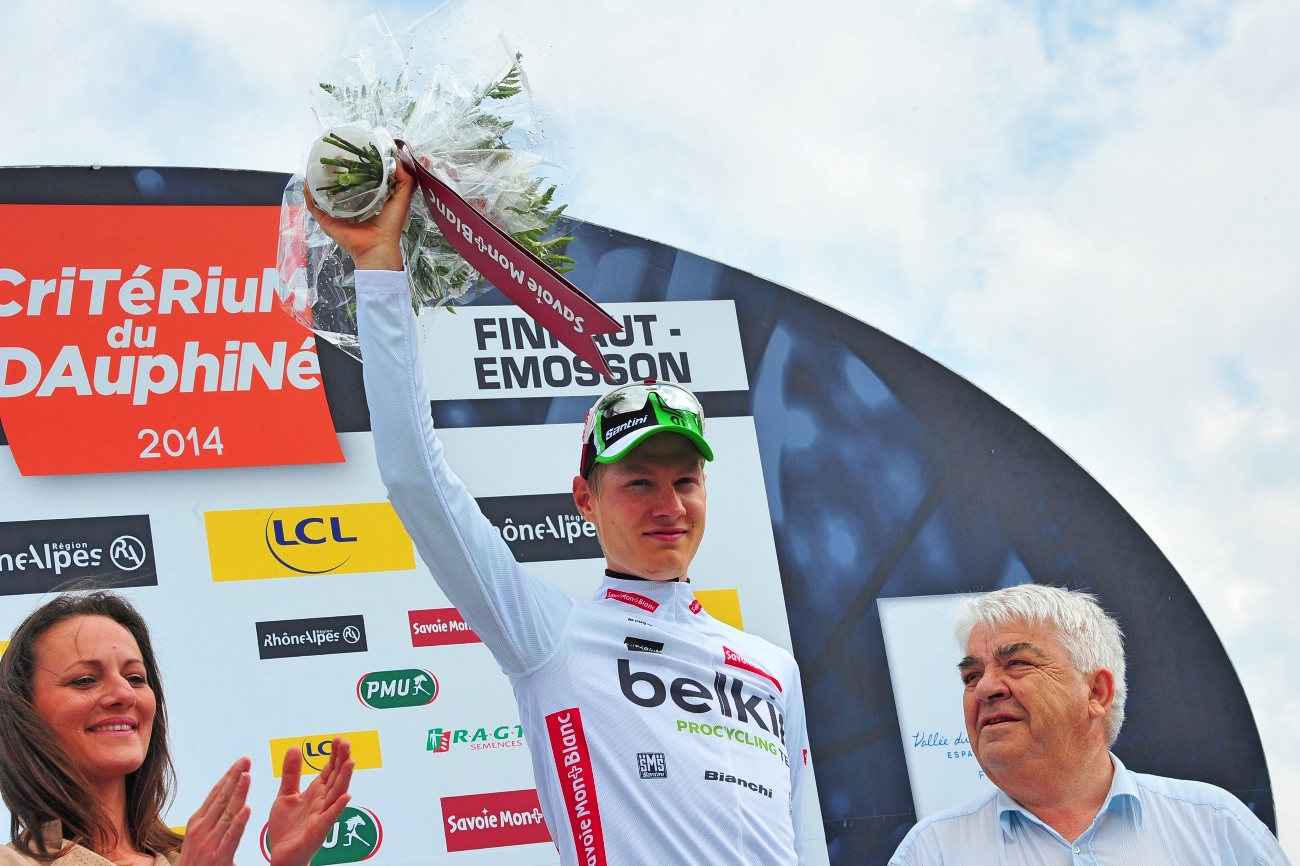 Wilco Kelderman, Criterium du Dauphine, 2014, white jersey, pic: Sirotti