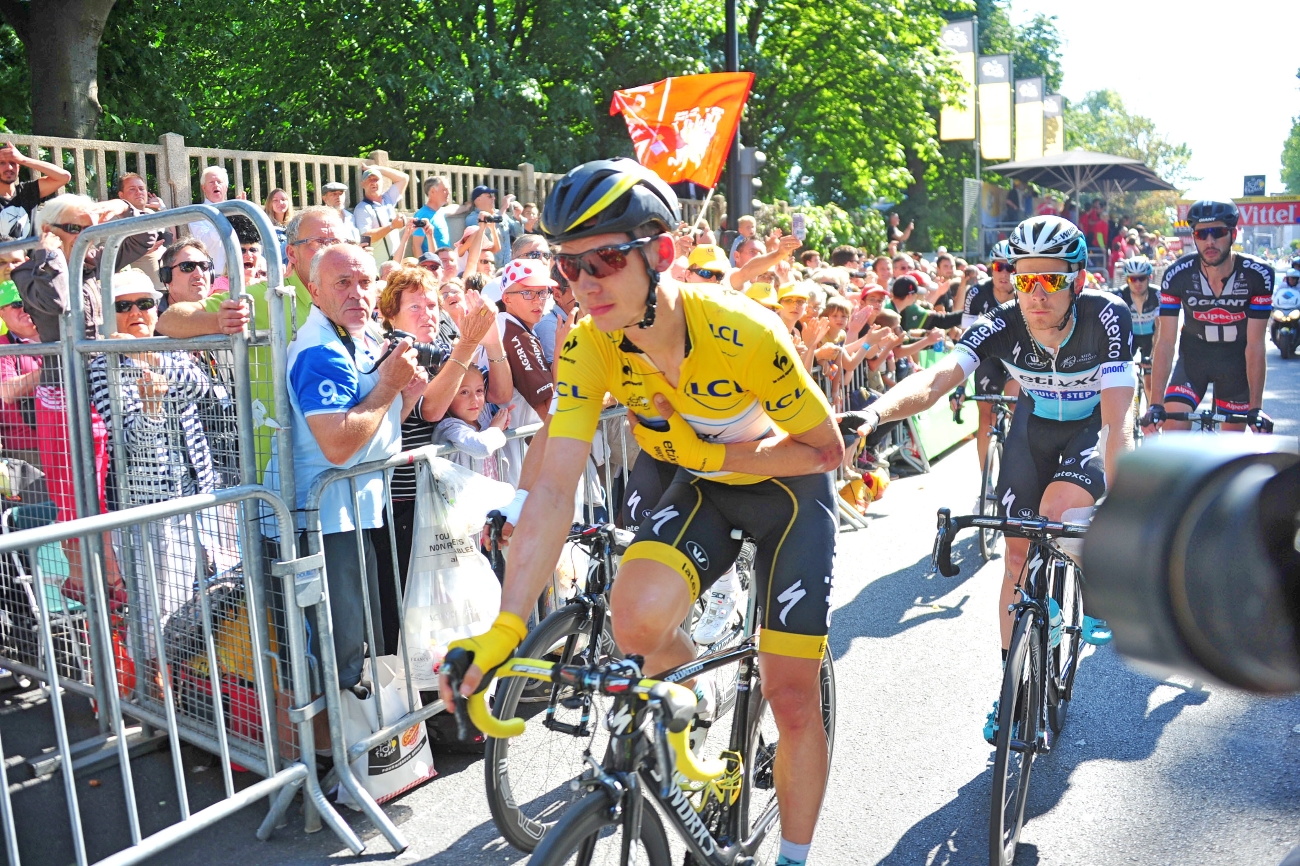 Tony Martin, Tour de France, Etixx-QuickStep, yellow jersey, broken collarbone, injured, pic: Sirotti