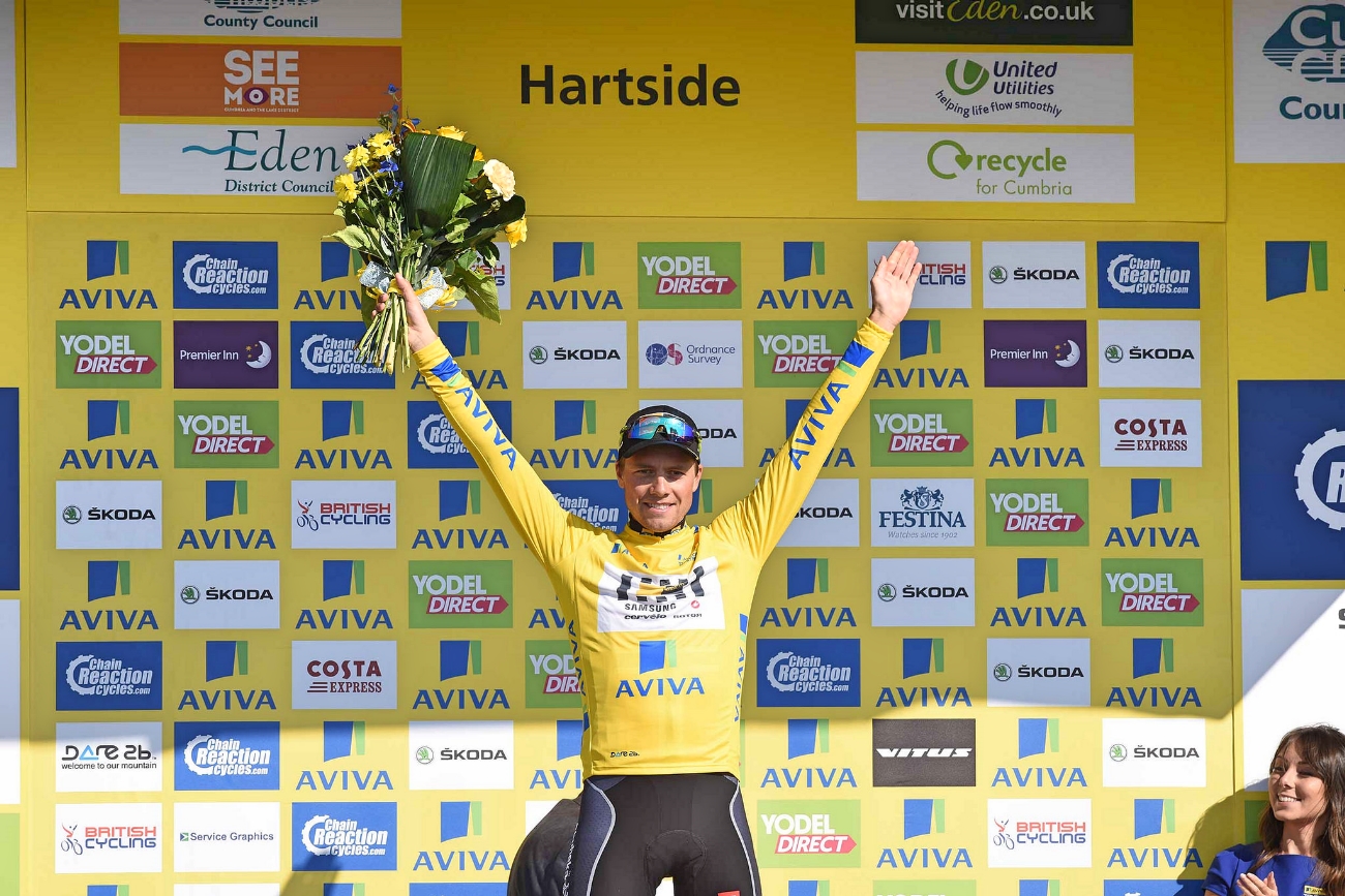 Edvald Boasson Hagen, MTN-Qhubeka, Tour of Britain, yellow jersey, pic - The Tour