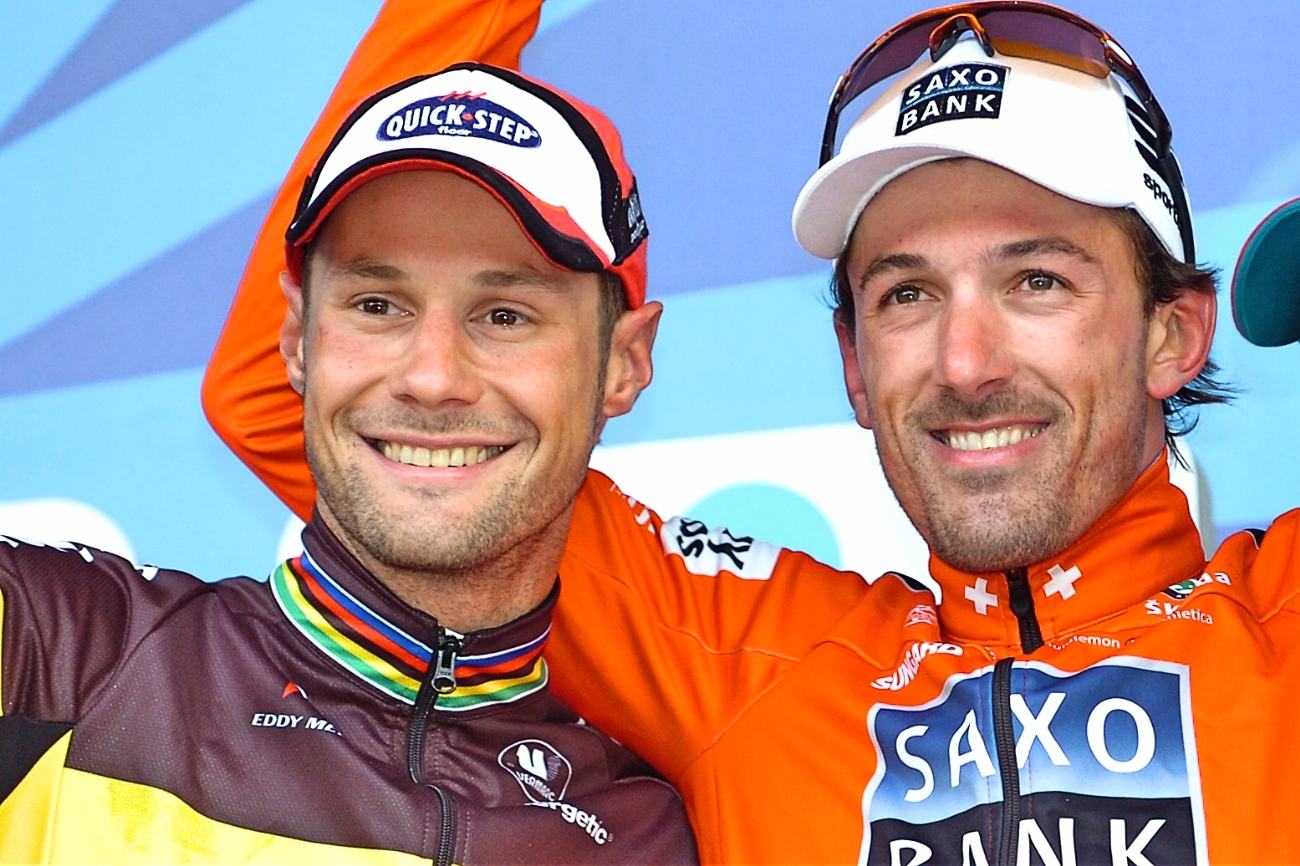 Tom Boonen, Fabian Cancellara, national champions, pic - Sirotti