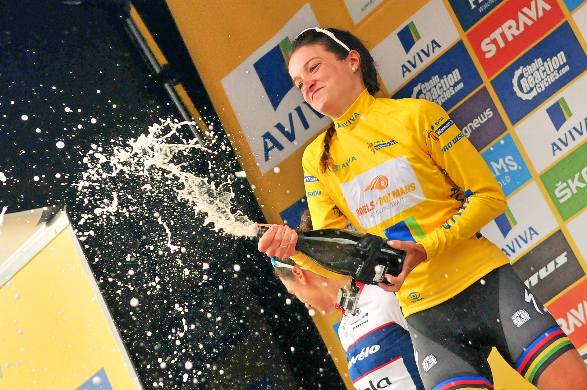 Lizzie Armitstead, yellow jersey, Aviva Women