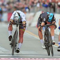 Michal Kwiatkowski, Peter Sagan, Julian Alaphilippe, sprint, Milan-San Remo, 2017, pic - LaPresse-RCS Sport