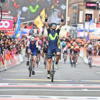 Alejandro Valverde, Liege-Bastogne-Liege, Movistar, 2017, salute, Michele Scarponi, pic - Sirotti