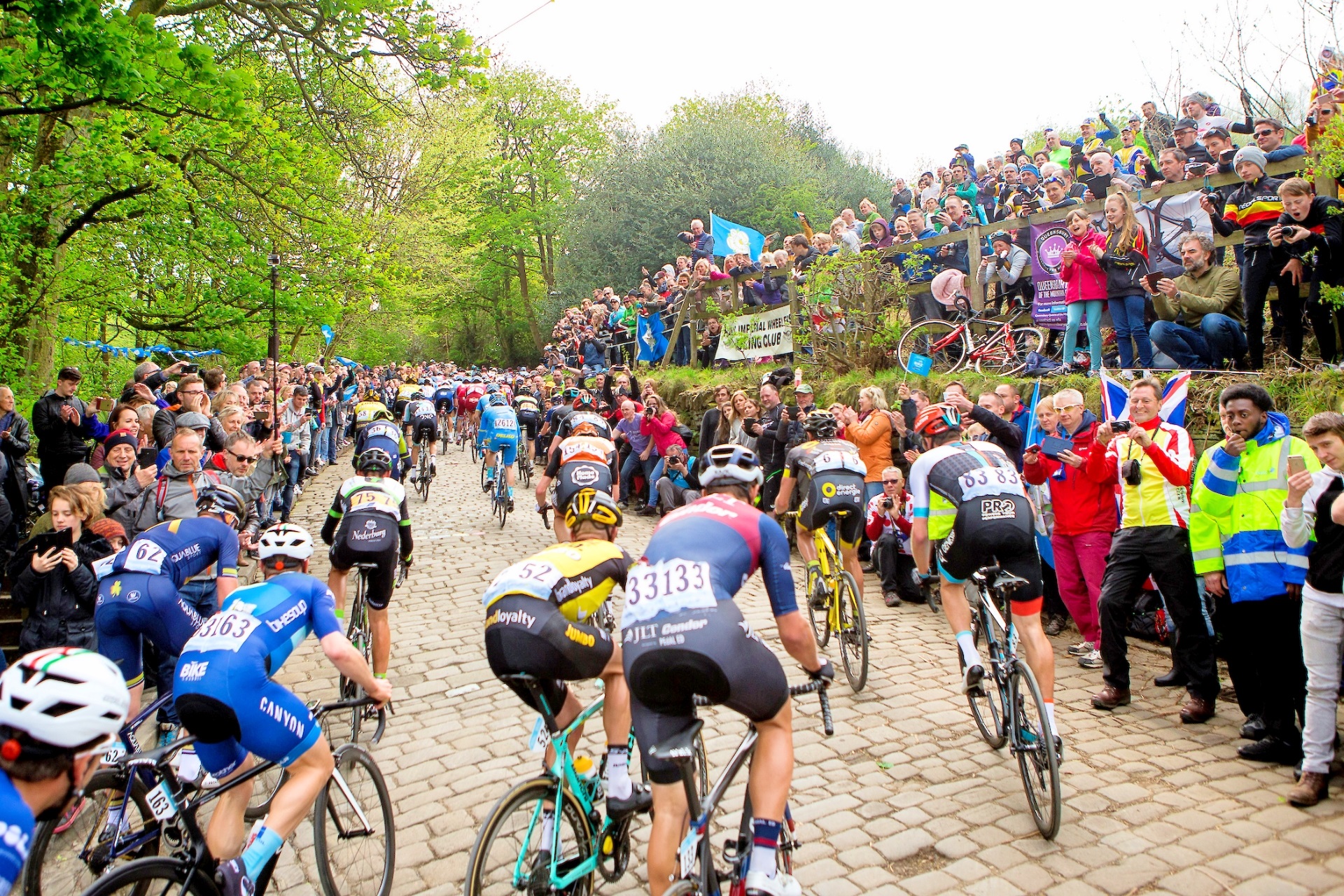 Shibden Wall, cobbles, Tour de Yorkshire, 2017, climb, pic - Alex Whitehead-SWpix.com