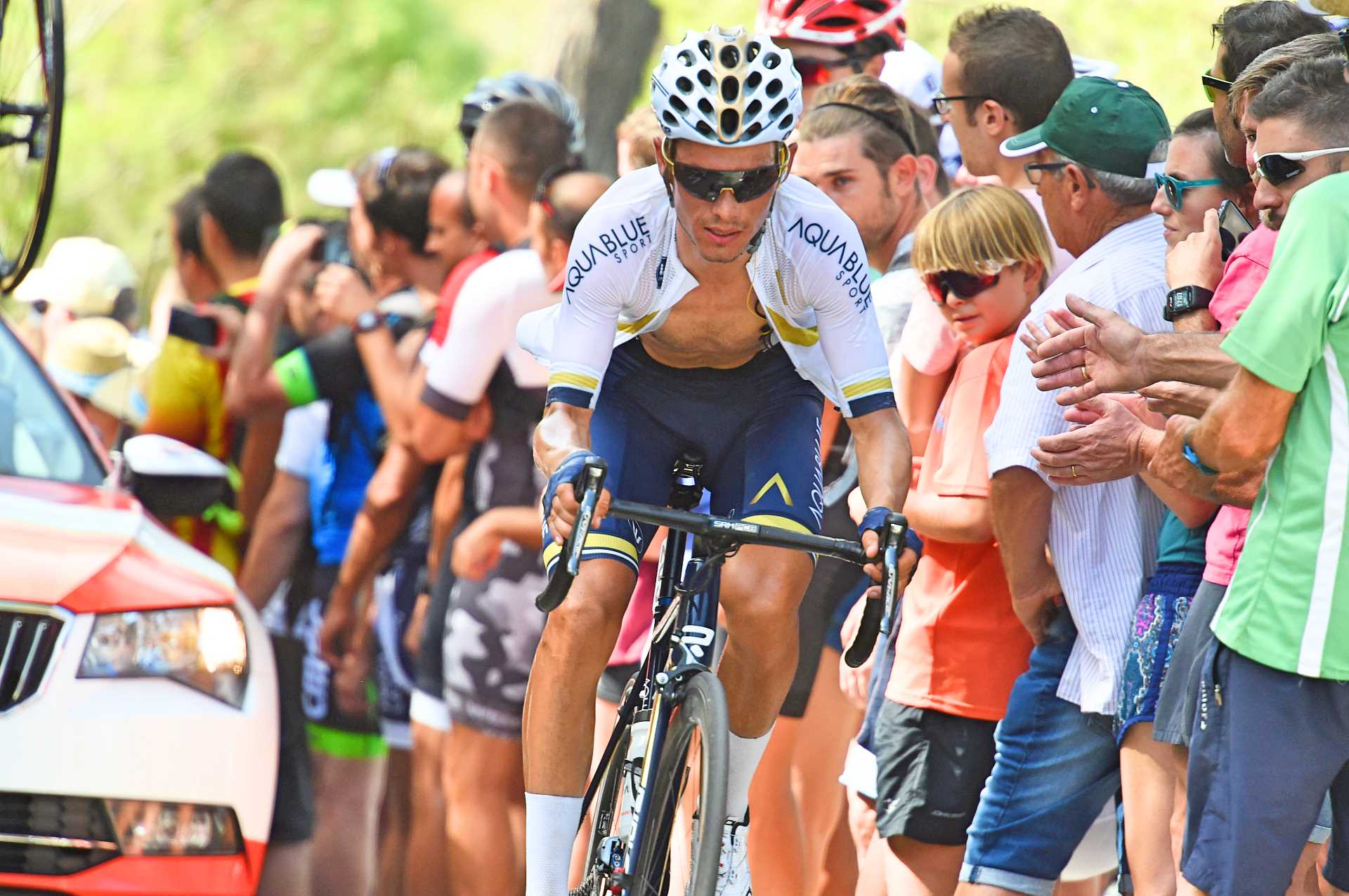 Stefan Denifl, Aqua Blue Sport, climb, Vuelta a Espana, 2017, pic - Sirotti