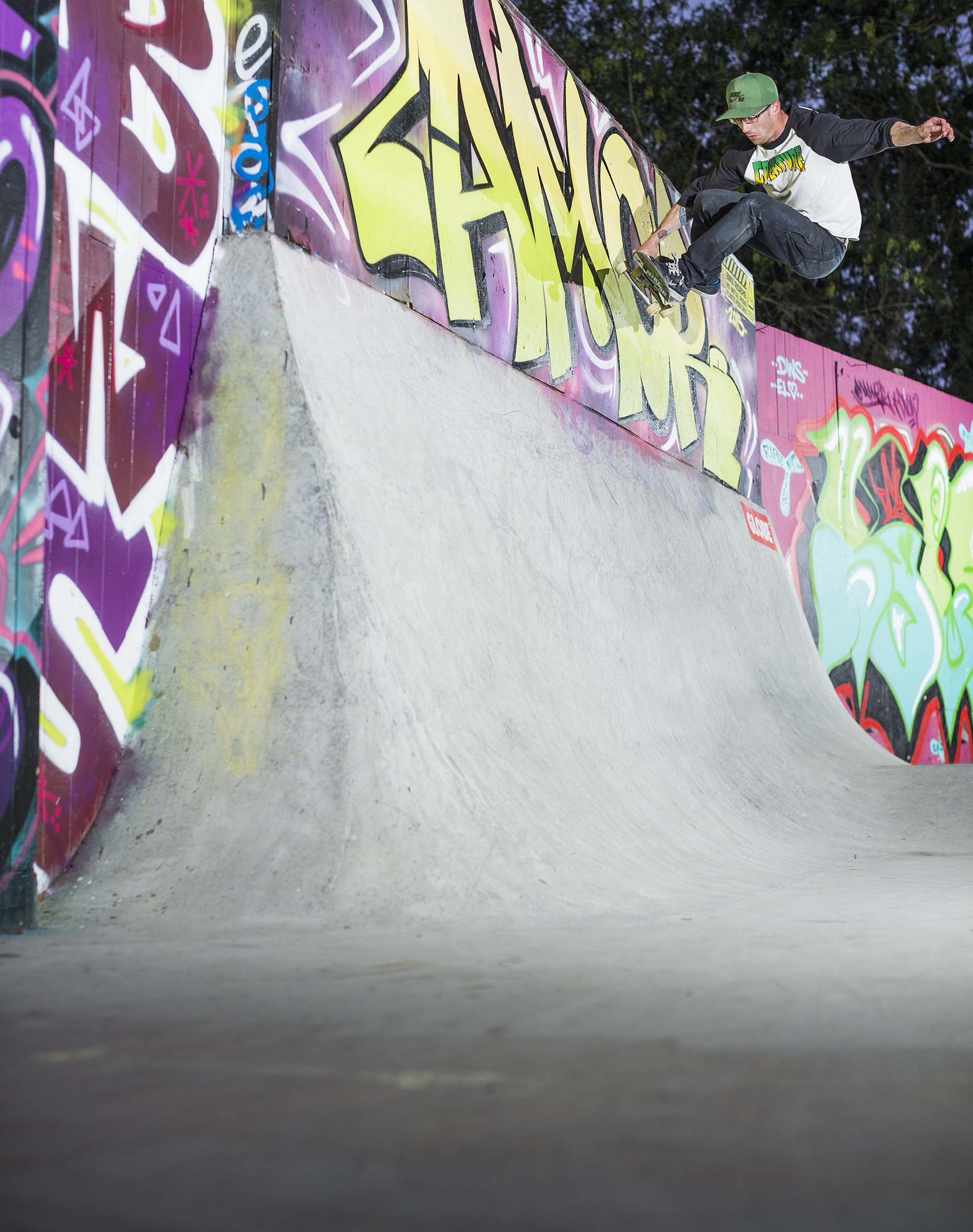 Colin Adam - frontside wallride grab in