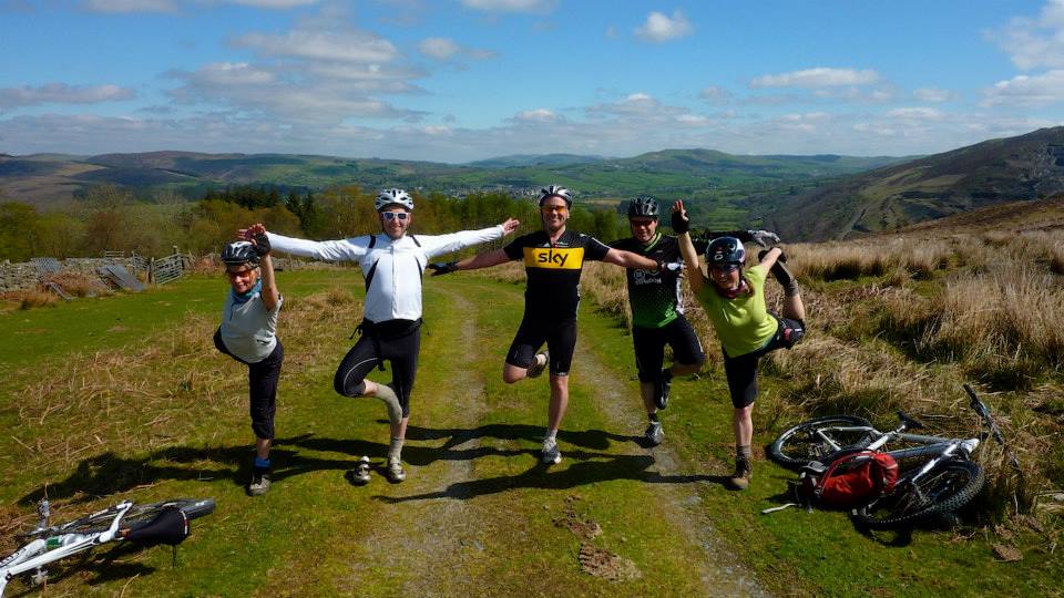 yoga and moutain biking in wales