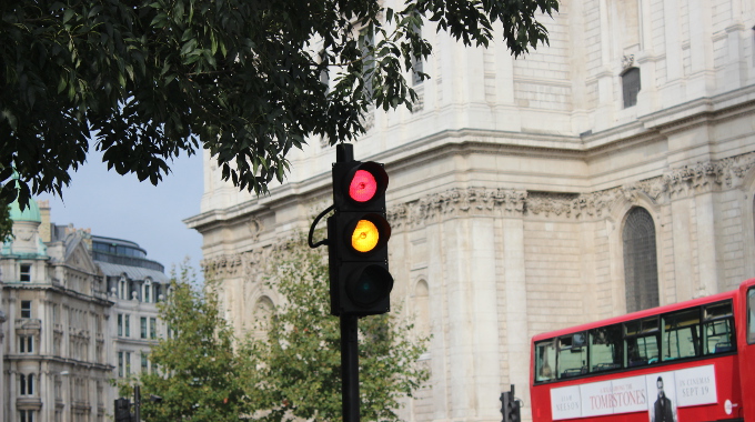 red amber traffic light