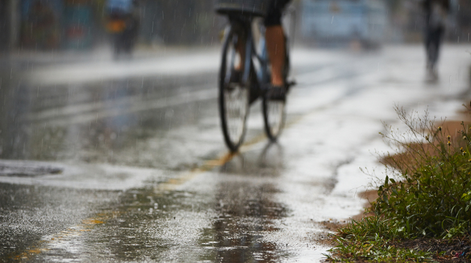 rain wet road weather commuting safety